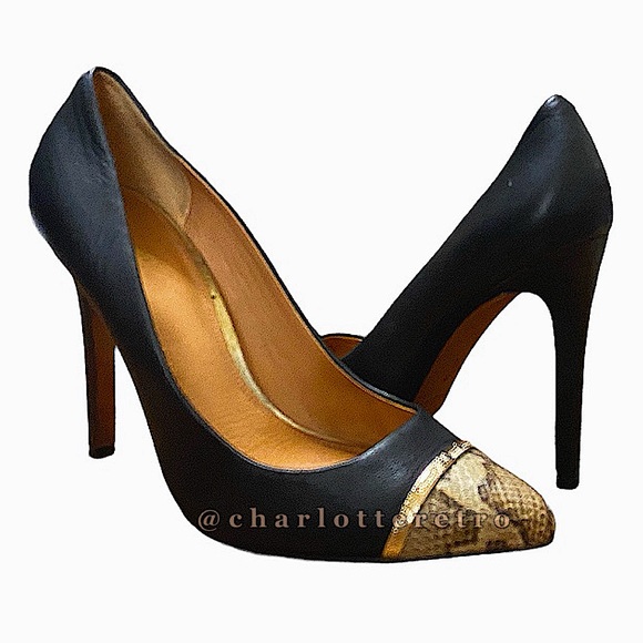 Coach • NACIE Snake Toe Leather Stilettos - Picture 5 of 12